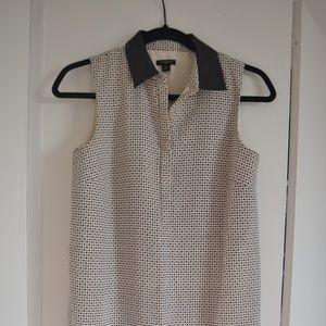 Ann Taylor Black and White Pattern Shift Dress